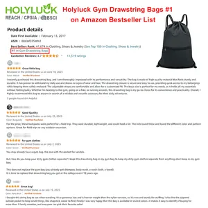Holyluck Sac à dos étanche de haute qualité avec cordon de serrage Sac de sport Sac 300D en polyester Sacs de sport avec cordon de serrage