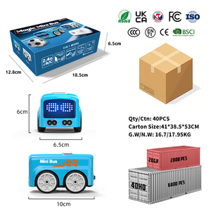 Intelligent Sensor Car Toy Smart 2.4G <strong>Remote</strong> <strong>Control</strong> Obstacle Avoidance Follow Car Cute Mini <strong>Bus</strong> with Music - Product Image 6