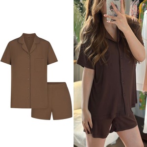 Ensembles de pyjamas pour femmes personnalisés en modal doux et respirant, vêtements de détente décontractés pour la maison et les voyages, directement de l'usine - Product Image 6