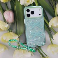 Étui de téléphone portable antichoc avec bracelet à nœuds papillon pour 11/12/13/14/15/16/17 Pro Max, coque de téléphone à nœuds papillon pour 14 Pro