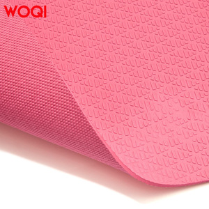 Esterilla de yoga Woqi de 6 mm de grosor, color rosa, de TPE antideslizante y acolchada, para fitness en casa, forma rectangular, tamaño personalizable - Product Image 3