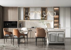 Современный кухонный шкаф с акриловой отделкой и островками, корзина для смесителя, другие аксессуары для кухонной мебели - Product Image 3