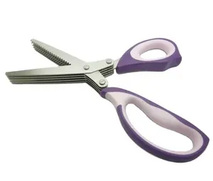 Material de acero inoxidable, tipo 5 cuchillas, tijeras para hierbas, trituradora de <span class=keywords><strong>papel</strong></span>, tijeras - Product Image 1