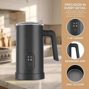 Espumador <span class=keywords><strong>de</strong></span> <span class=keywords><strong>Leche</strong></span> Multifunción y Vaporizador Eléctrico, Espumador <span class=keywords><strong>de</strong></span> <span class=keywords><strong>Leche</strong></span> Automático para Espuma Fría y Caliente - Product Image 4
