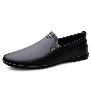 Chaussures en cuir pour hommes, mocassins italiens souples de luxe, respirants, à enfiler, pour la conduite, grande taille - Product Image 1