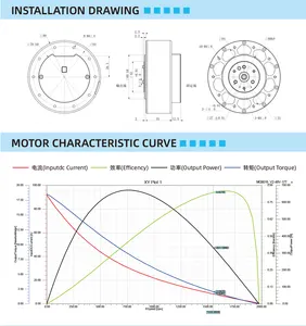 MG8016-i6v2 heißer Verkauf 12-60V Max Toruqe 37N.m DC bürstenloser Getriebe-Exoskelett-Motor für Roboter