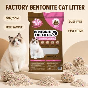 Arena para Gatos de Bentonita a Precio de Fábrica, 25L, Libre de Polvo, Aglutinación Rápida, para Distribuidores de Productos para Gatos - Product Image 1