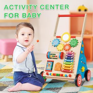 Poussette en bois pour bébé, trotteur pour bébés de <span class=keywords><strong>1</strong></span> <span class=keywords><strong>an</strong></span>, meilleur petit trotteur à pousser pour bébé grand - Product Image 2