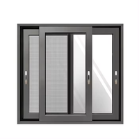 Fenêtres en aluminium à rupture thermique automatique Double vitrage Fenêtres coulissantes en aluminium en verre incassable