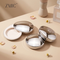 Kotak Bedak Padat Bentuk Unik Desain Lucu dengan Penutup Putar, Wadah Palet Eyeshadow Kosong, Kemasan Mewah untuk Perona Pipi & Tint