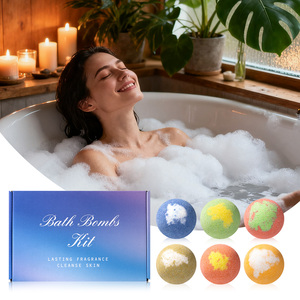 Coffret Cadeau de Bombes de Bain de Noël Sans Sulfates OEM, 24 Bombes Effervescentes, Ne Tache Pas la Baignoire, Hydrate la Peau, Cadeaux de Vacances, Bain Moussant, <span class=keywords><strong>Bombe</strong></span> de Bain Spa - Product Image 2