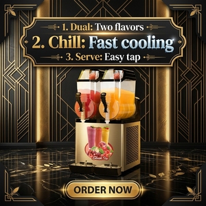 Machine à granita professionnelle <span class=keywords><strong>Gbg</strong></span> à 3 réservoirs pour les commerces alimentaires - Product Image 1