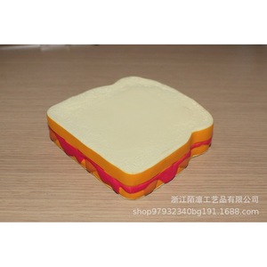 Cartoon Bread Slice Pu Foam Fidget Toy High <b>Rebound</b> Stress Relief Gift For Kids 8 13 Years Unisex - Product Image 1