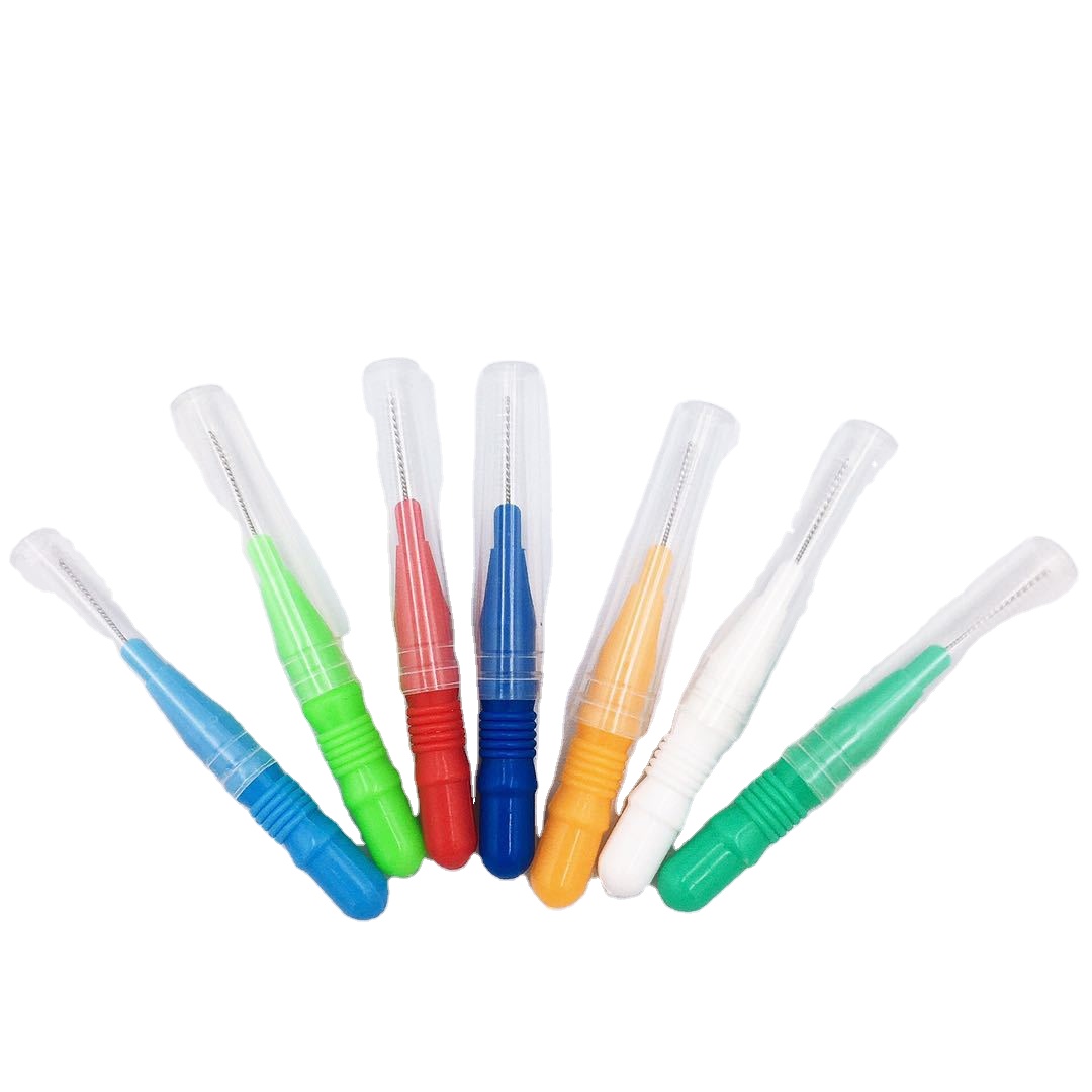 Hot sale in foreign trade, multi color optional, customized logo oral care interdental brush