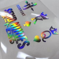 Autocollant de transfert métallique UV 3D exclusif étanche Logo découpé autocollants de transfert UV holographiques DTF transparents de luxe
