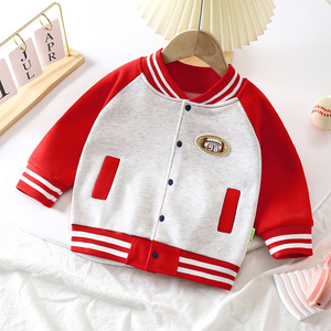 Automne hiver Baseball uniforme <span class=keywords><strong>pour</strong></span> enfants garçons filles veste de sport décontracté bébé Cardigan haut grande épaule moyenne élégant <span class=keywords><strong>Blazer</strong></span> - Product Image 4
