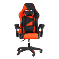 Chaise de jeu pivotante en métal Dilibee G8001FE Zero Gravity Cyber Cafe avec repose-pieds en cuir PU doré pour PC