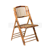 Vente en gros de chaises pliantes en bambou rustiques pour extérieur, événement et jardin, mariage