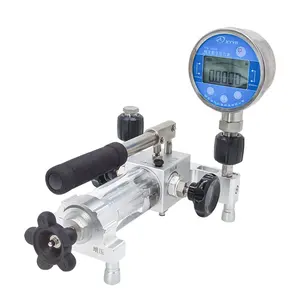 Aluminium Meetinstrumenten Handbediende Pomp Manometer Kalibrator
