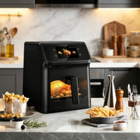 Freidora de Aire Digital Inteligente de 6.5L con Pantalla Táctil TFT de 4.3 Pulgadas, Recetas Integradas, Horno Eléctrico Digital a Color para Uso Doméstico