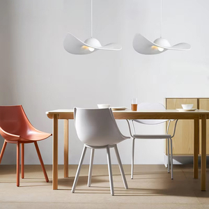 <span class=keywords><strong>Cappello</strong></span> moderno minimalista luce del ciondolo <span class=keywords><strong>lampadario</strong></span> bianco ondulato appeso contemporaneo <span class=keywords><strong>per</strong></span> sala da pranzo soggiorno camera da letto - Product Image 2
