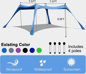 Extérieur Portable Plage Lycra Auvent Pare-Soleil Abri Pêche En Plein Air Camping Auvent Tente De Plage - Product Image 2