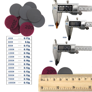 Disque abrasif en carbure de silicium imperméable à l'eau de 1 pouce (25 mm) pour ponçage humide et sec, avec fixation auto-agrippante, pour le polissage du verre, du bois et du métal - Product Image 3
