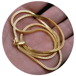Boxy Chopin Chain Gold Farbe Silber Halskette Kette für Männer und Frauen