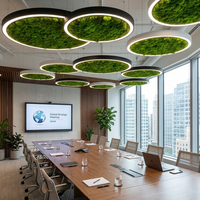 Lustre LED en mousse stabilisée multi-tailles, décoration biophilique et écologique pour hall d'hôtel, restaurant, café