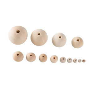 Perline a sfera, 100 pezzo di betulla/acero/loto in legno amichevole, in legno di alta qualità su misura/borsa decorazione personalizzata Logo europa - Product Image 2