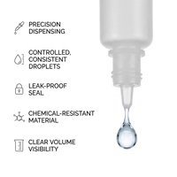 Emballage personnalisé en plastique LDPE pour huile essentielle, flacon rond de 10 ml pour huile capillaire avec bouchon à vis et compte-gouttes