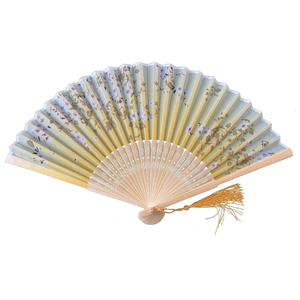 Éventail pliant en soie de style vintage chinois motif <span class=keywords><strong>japonais</strong></span> <span class=keywords><strong>Cadeau</strong></span> artisanal de décoration de la maison Ornements de fête <span class=keywords><strong>Cadeau</strong></span> d'éventail de main de danse 1 pièce - Product Image 1
