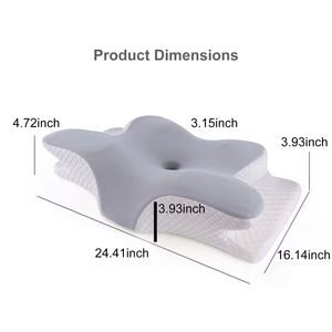 Oreiller cervical en mousse à mémoire de forme, oreiller orthopédique pour le soutien du cou, soulagement de la douleur, oreiller de lit doux et respirant - Product Image 3