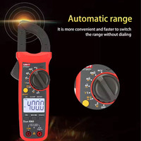 Multimètre à pince numérique UNI-T UT201+ UT202+ UT203+ UT204+ AC/DC, True RMS, 400-600A, voltmètre et ohmmètre à plage automatique