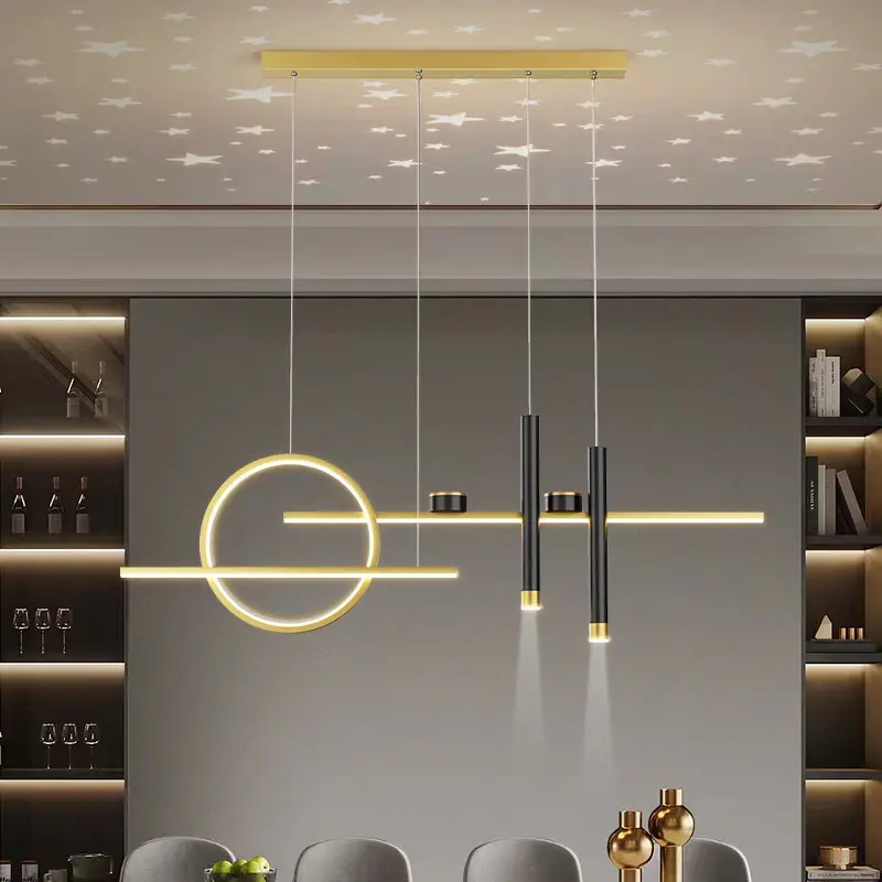 Luxury Nordic Restaurant Dinning Room Hang Lamp Chandeliers Pendant Light Metal Modern Led Pendant Lamp