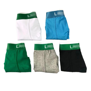 Boxer da <span class=keywords><strong>Uomo</strong></span> <span class=keywords><strong>di</strong></span> <span class=keywords><strong>Lusso</strong></span> con Logo Personalizzato 100% in Cotone Lavorato a Maglia, Design <span class=keywords><strong>di</strong></span> Marca, Comodi e Traspiranti, a Vita Media - Product Image 1