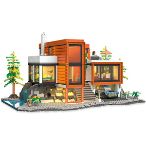 Bloques de Construcción de Villa Vacacional Moderna 89133, Decoración Interior con Iluminación de Plástico, Modelo de Ensamblaje Creativo DIY para Adultos, 3060 Piezas - Product Image 1