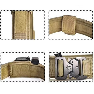 Collar de entrenamiento táctico para perros de nailon duradero y resistente ajustable con hebilla de Metal anillo en D parches personalizados para perros grandes - Product Image 5