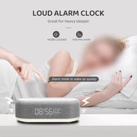 Jam Alarm Meja Digital Nirkabel dengan Pengisian Daya, Lampu Malam LED, Tampilan Suhu, Pengisian Cepat, Fungsi Snooze, Rumah Modern