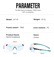 Lunettes de soleil de sport enveloppantes UV400 pour cyclisme, ski, course à pied, anti-vent, colorées, personnalisables avec logo, photochromiques