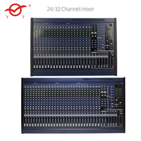 Table de mixage dj 24 canaux table de mixage audio numérique professionnelle alimentée par l'alimentation