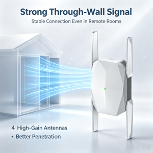 Repetidor WiFi de Doble Banda, Extensor de Rango de 2100Mbps, Amplificador de <span class=keywords><strong>Señal</strong></span> Inalámbrica de Largo Alcance con 4 Antenas Externas para el Hogar, OEM, ODM - Product Image 4