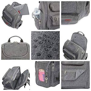 Sac à dos pour couches BSCI avec sangles pour poussette, matelas à langer et sac de rangement - Product Image 3