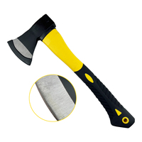 Hache 613 de 600 g avec manche en fibre de verre pour couper du bois, camping, extérieur, abattage, fendeuse de bois domestique, kit d'outils à main, quincaillerie