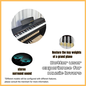 Piano numérique 88 touches pondérées progressives marteau <span class=keywords><strong>Action</strong></span> clavier débutants professionnels droit classique <span class=keywords><strong>banc</strong></span> Midi - Product Image 3