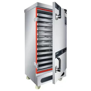 Kommerzieller eintüriger Reis dampfer 6/8/12/24 Kochtabletts elektrische Koch maschine Food Steamer Cabinet