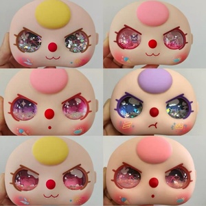Arena de cambio corporal DIY para bebé, con tres rostros intercambiables, purpurina líquida brillante para ojos, cuerpo de plástico, accesorios para muñecas 400% 100% - Product Image 3