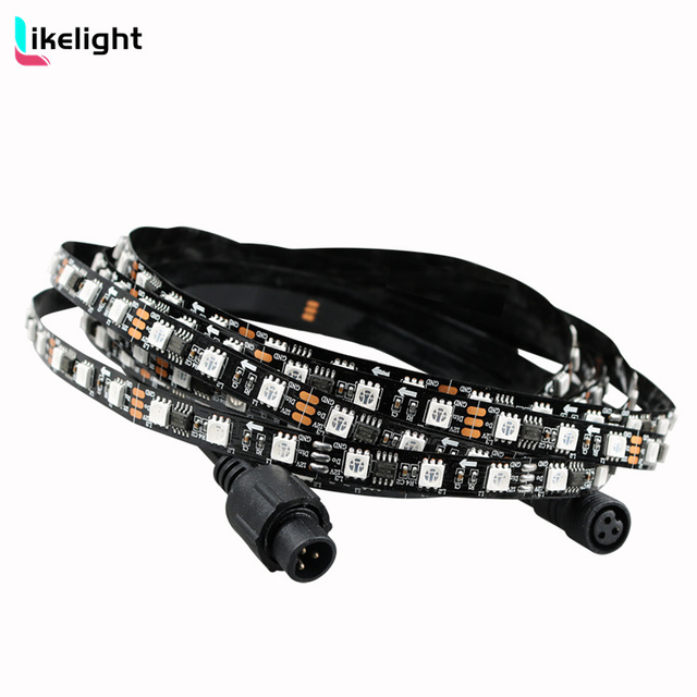 UCS1903 WS2811 RGB DC12V SMD5050 60 LEDs Per Meter Addressable Flexible Strip Light With Music Sync Bluetooth APP Control