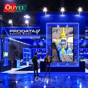 Rak etalase iklan bingkai aluminium komersil dekorasi Stan acara lampu Led Stan pajangan rak Display