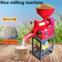Moulin à riz complet avec décortiqueuse à riz et polisseuse Machine à broyer les grains à usage domestique et commercial